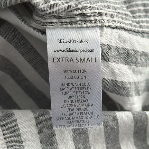 Solid & Striped Women’s Extra Small Cover Up Casual Button Down Shirt Stripes - Picture 6 of 6